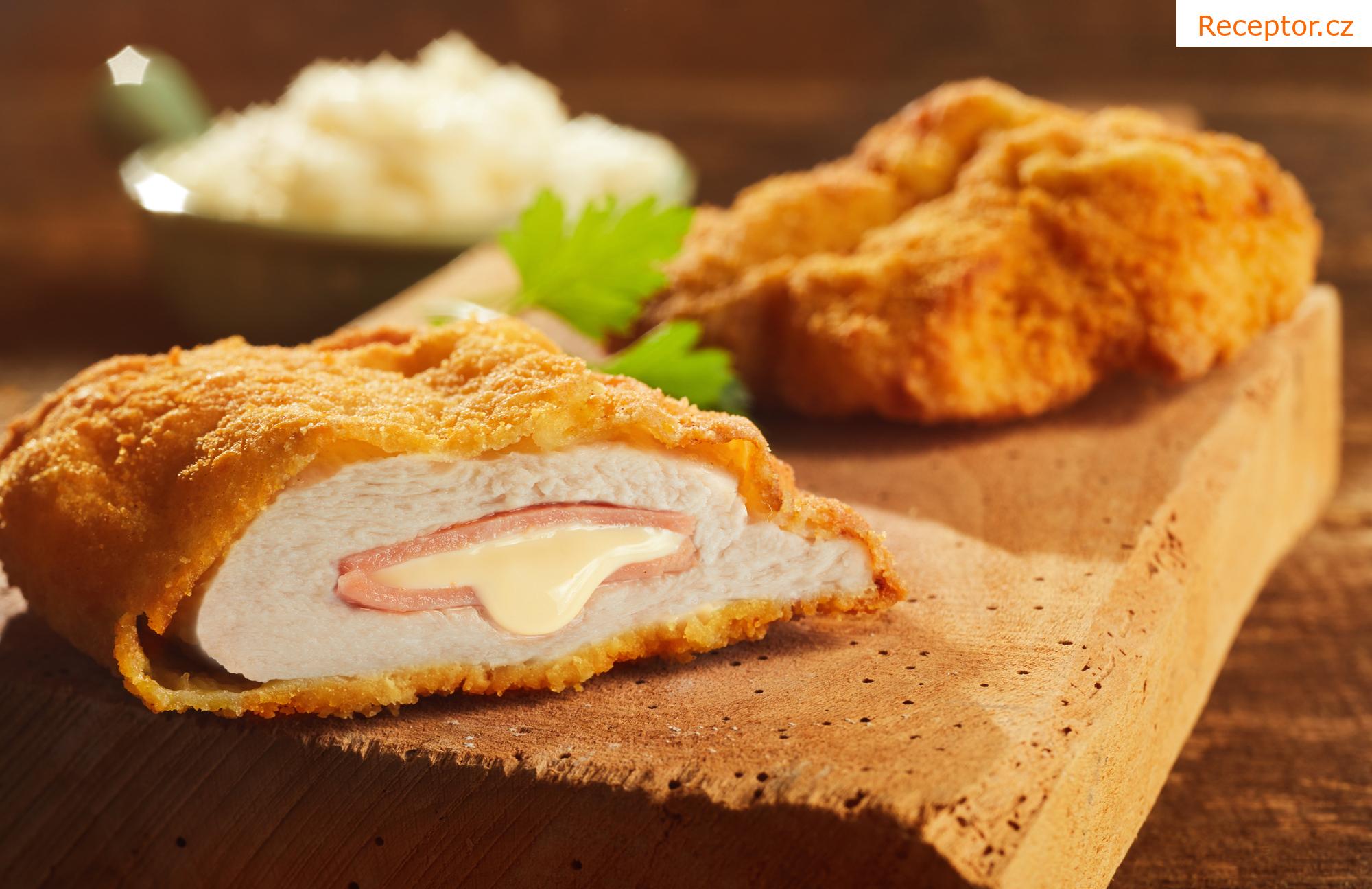 Vepřový řízek plněný mozzarellou